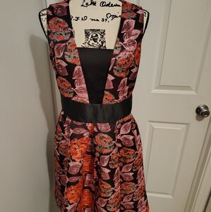 Eva Mendes for New York & Company Floral Black Dress